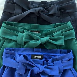 Express High Waisted Paper Bag Pants - Lot of 3